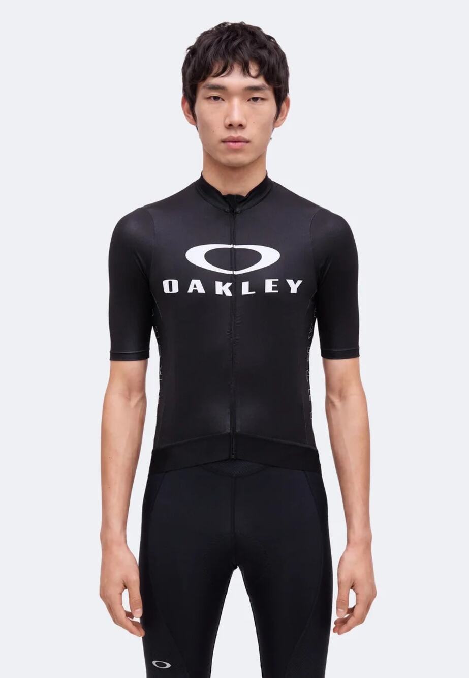NEW Oakley Icon Training Cycling Jersey Men's Black Full Zip Short Sleeve XL